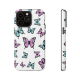 Butterfly Pattern White Background Tough Cases