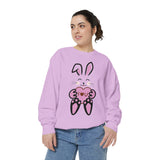 Rabbit With I Love You Heart Sweatshirt, Valentine's Day Gift, Unisex Jumper, Bunny Lover Pullover, Cozy Winter Apparel, Cute Animal