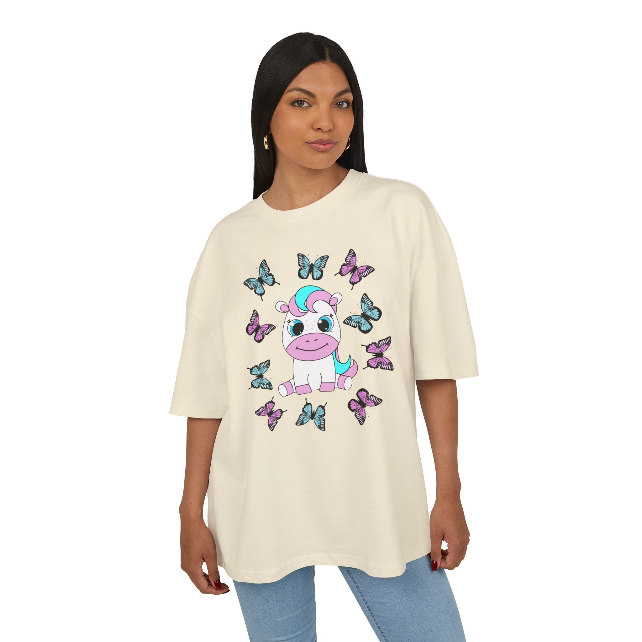 Kawaii Pony with Butterflies T-Shirt - Cotton Tee