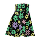 Groovy Bloom Skater Skirt - Floral Women's Skater Skirt
