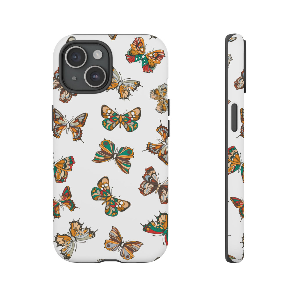 Butterflies Tough Cases, Phone Case, Protective Cover, Butterfly Pattern, Gift for Her, Unique Phone Accessory