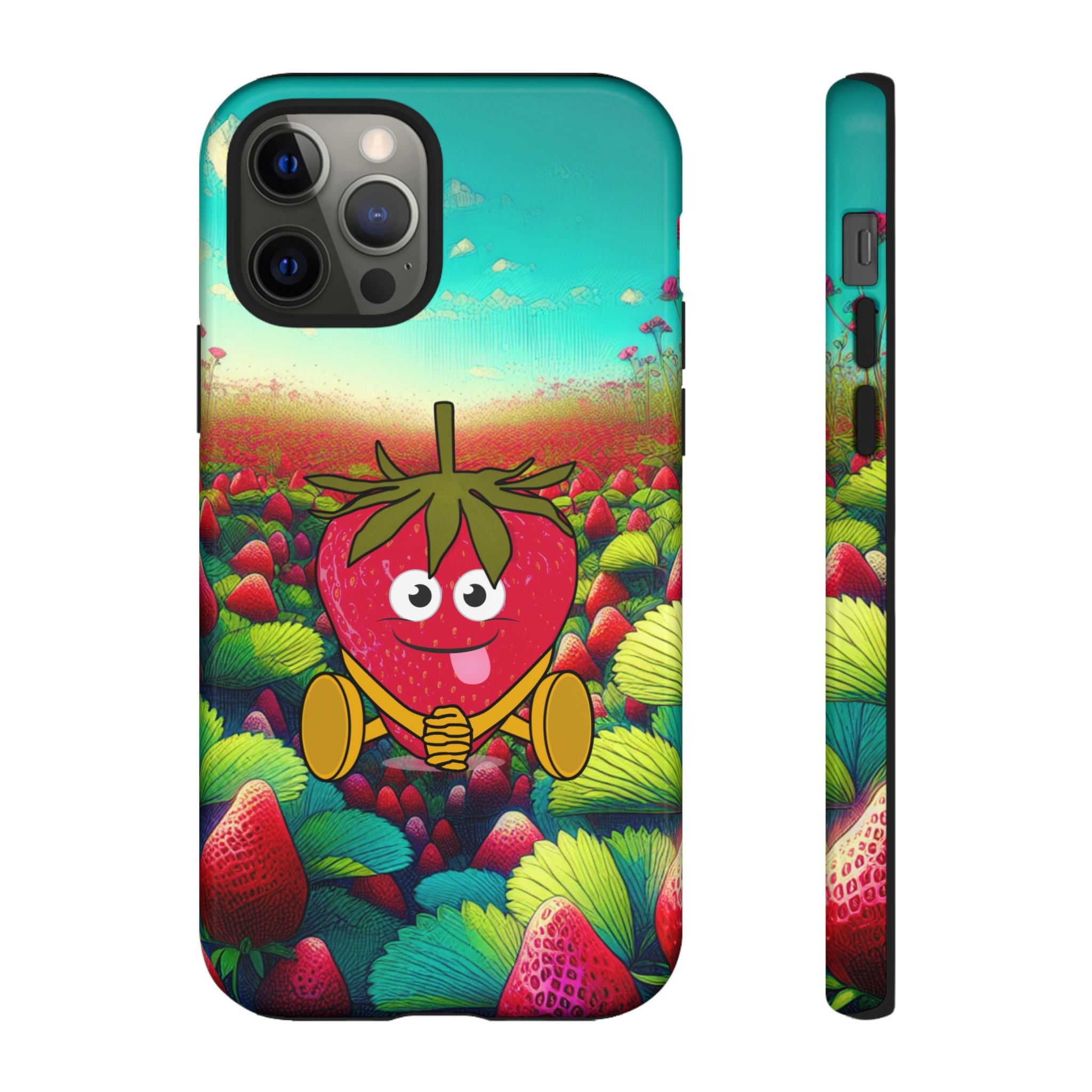 Cute Strawberry in the strawberry fields Tough Cases