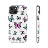 Butterfly Pattern White Background Tough Cases