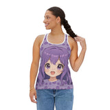 Otaku Blossom Women's Tank Top - Anime Flower Sleeveless Shirt - Japanese Cherry Blossom Tee - Kawaii Graphic Camisole