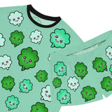 Kawaii Shamrocks Pajama Set - Women's Sleepwear - Cute PJ Set