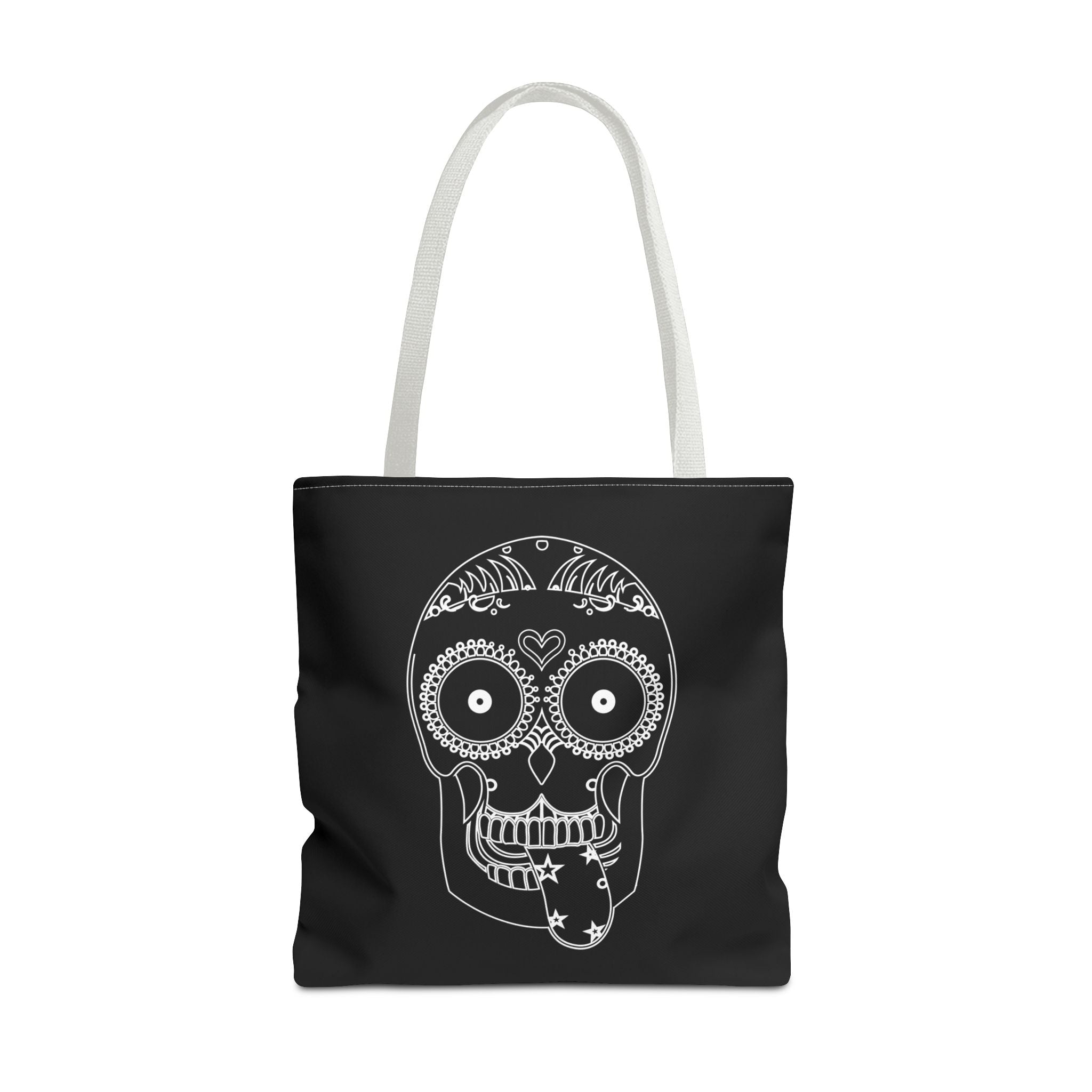 Gothic Skull Tote Bag, Halloween Bag, Spooky Shoulder Bag, Skull and Spider Grocery Tote, Gothic Handbag, Creepy Skull Purse