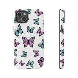 Butterfly Pattern White Background Tough Cases