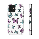 Butterfly Pattern White Background Tough Cases