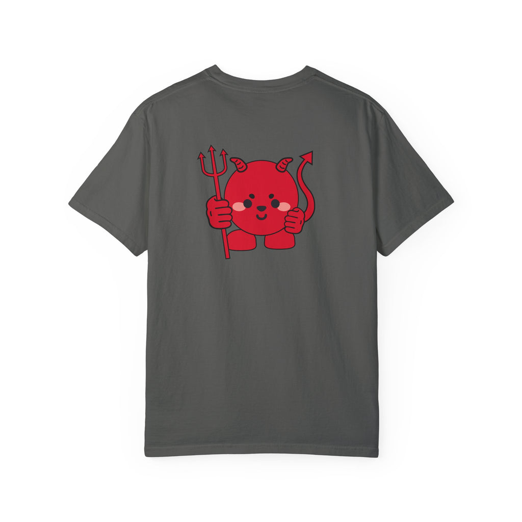 Kawaii Devil Shirt, Cute Demon Garment-Dyed T-shirt, Pastel Grunge Top, Harajuku Inspired Clothing