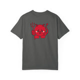 Kawaii Devil Shirt, Cute Demon Garment-Dyed T-shirt, Pastel Grunge Top, Harajuku Inspired Clothing
