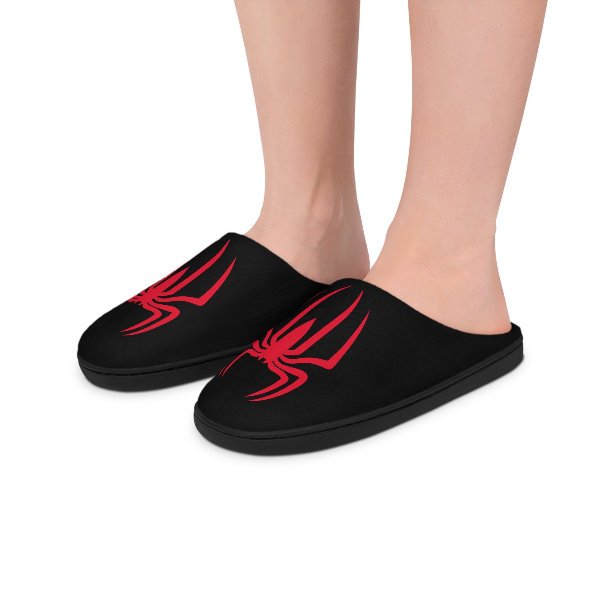 Red Spider Indoor Slippers, House Shoes for Women - Cozy Slip-Ons, Bedroom Footwear, Anti-Slip Soles, Cute Loungewear