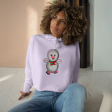 Kawaii Penguin Crop Hoodie, Cute Animal Lover Gift, Cozy Winter Top, Japanese Style Sweatshirt, Adorable Graphic Jumper