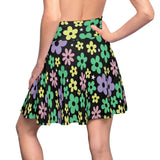 Groovy Bloom Skater Skirt - Floral Women's Skater Skirt