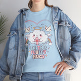 Kawaii Christian T-Shirt - Angel Cloud Rainbow Tee- Religious Graphic Top