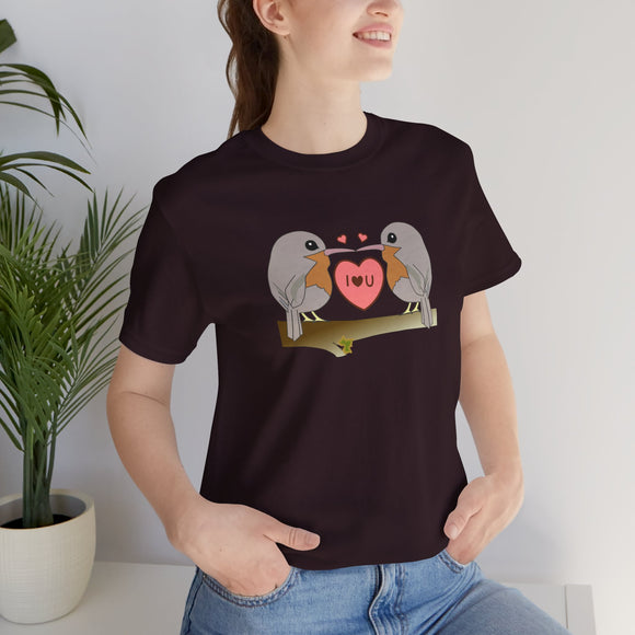 Robins in love Unisex Jersey Short Sleeve Tee