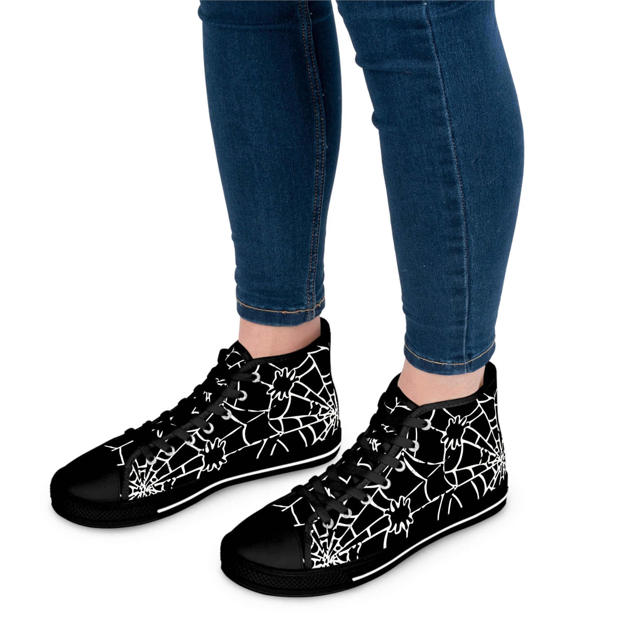 Spider Web High Top Sneakers