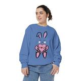 Rabbit With I Love You Heart Sweatshirt, Valentine's Day Gift, Unisex Jumper, Bunny Lover Pullover, Cozy Winter Apparel, Cute Animal