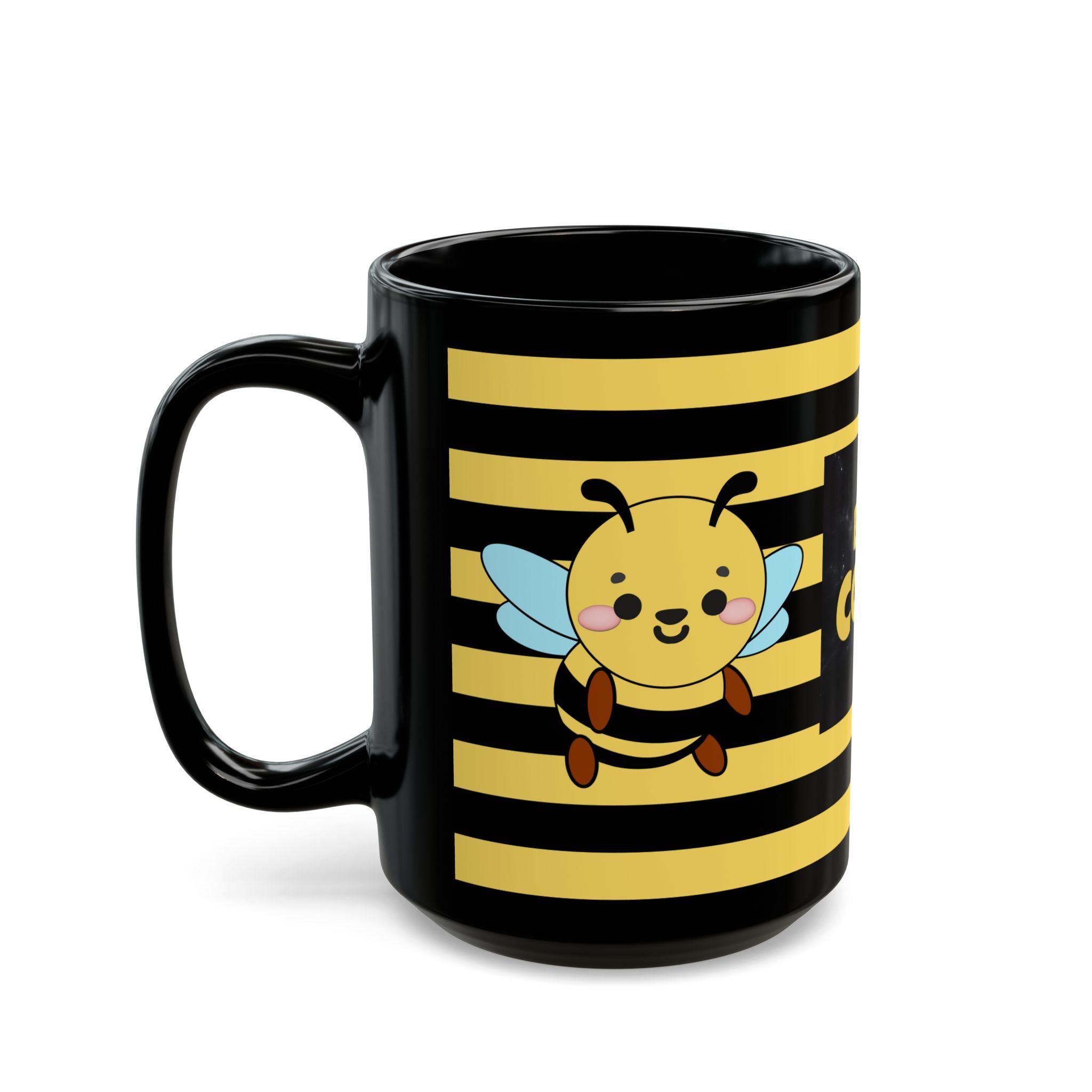 Bee Cool Mug, Bee Mug, Black Coffee Mug, Cute Bee Gift, Bee Lover Mug, Beekeeper Mug, Funny Bee Cup, 11oz, 15oz