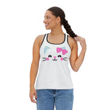Kawaii Cat Face Tank Top — Cute Anime Cat Graphic