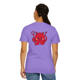 Kawaii Devil Shirt, Cute Demon Garment-Dyed T-shirt, Pastel Grunge Top, Harajuku Inspired Clothing