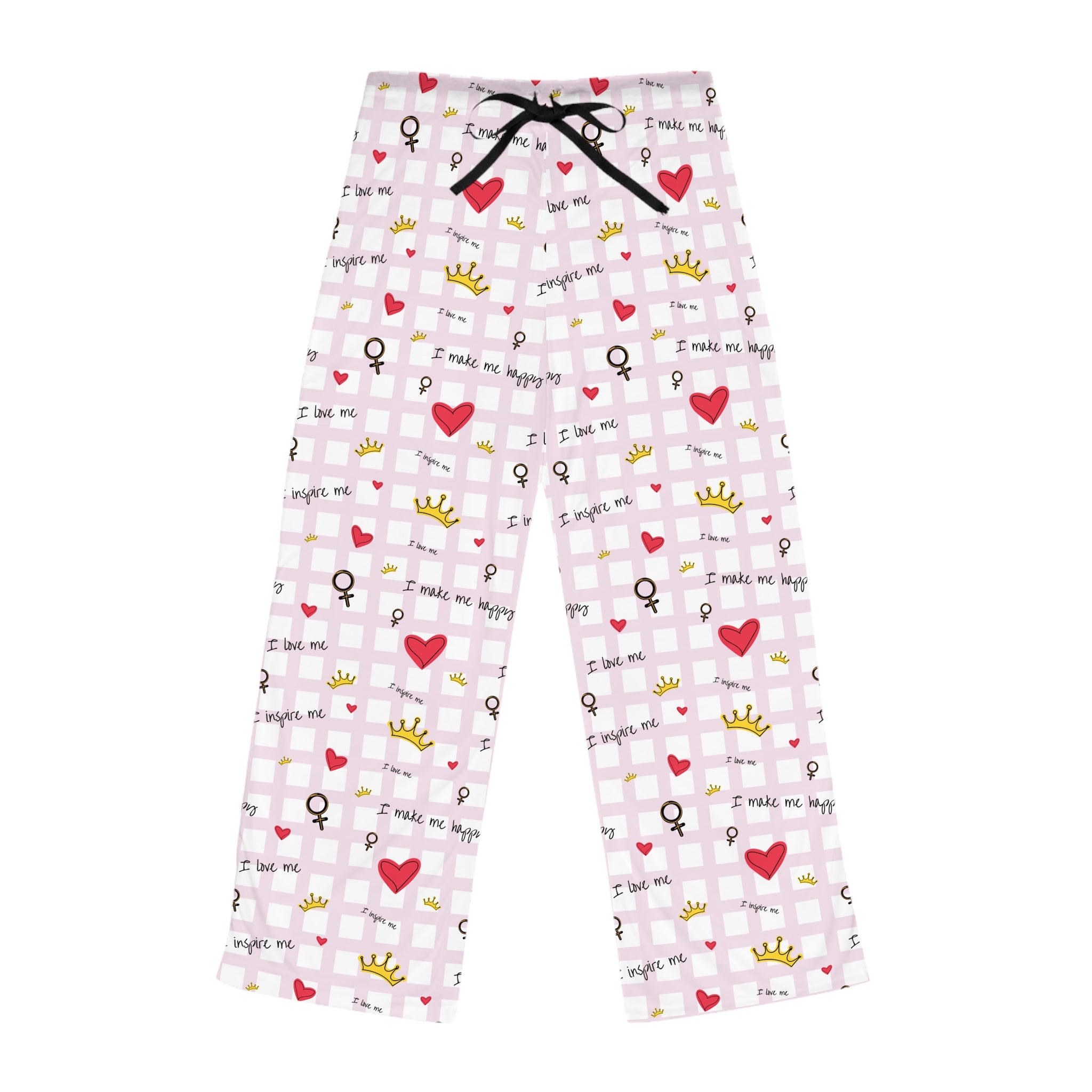 Cozy Hearts & Crowns Women's Pajama Pants