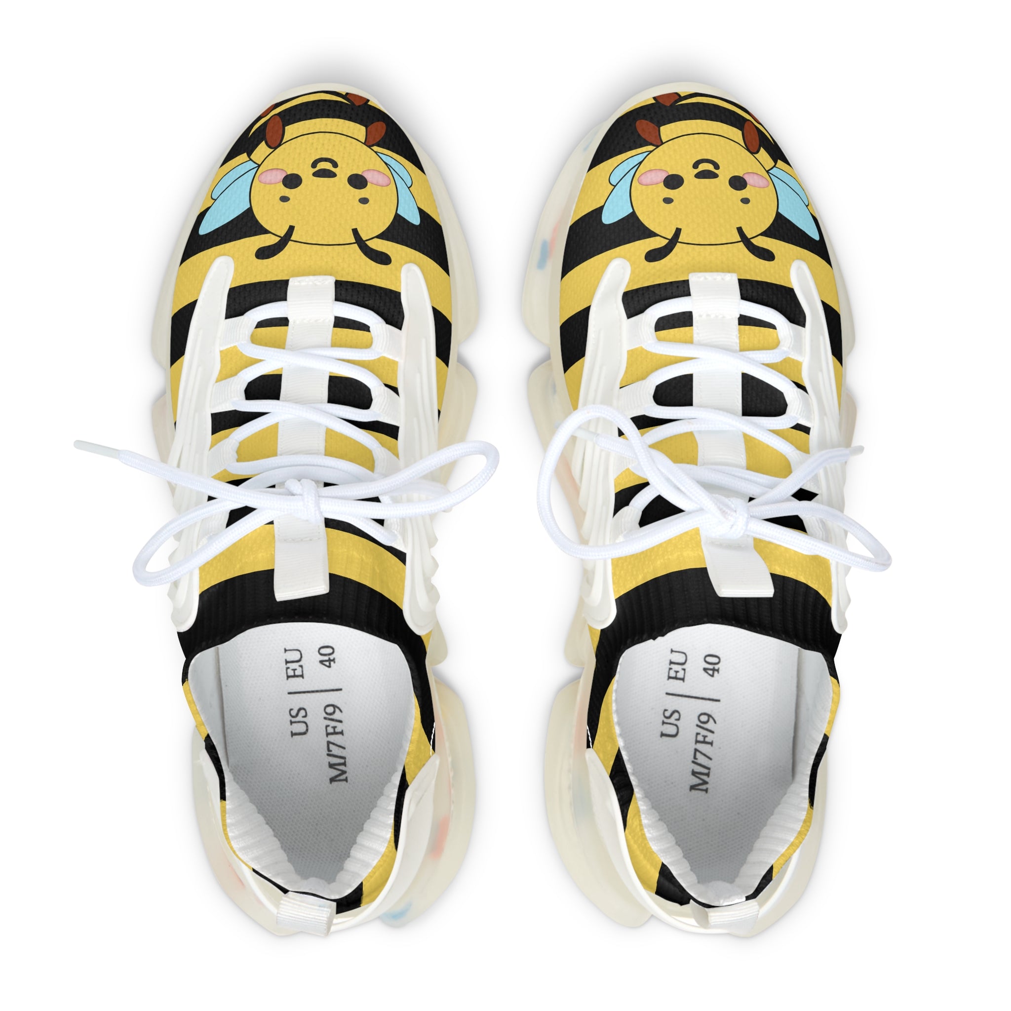 Kawaii Bee Sneakers - Cute Women's Shoes - Unique Footwear -Trendy Sneakers