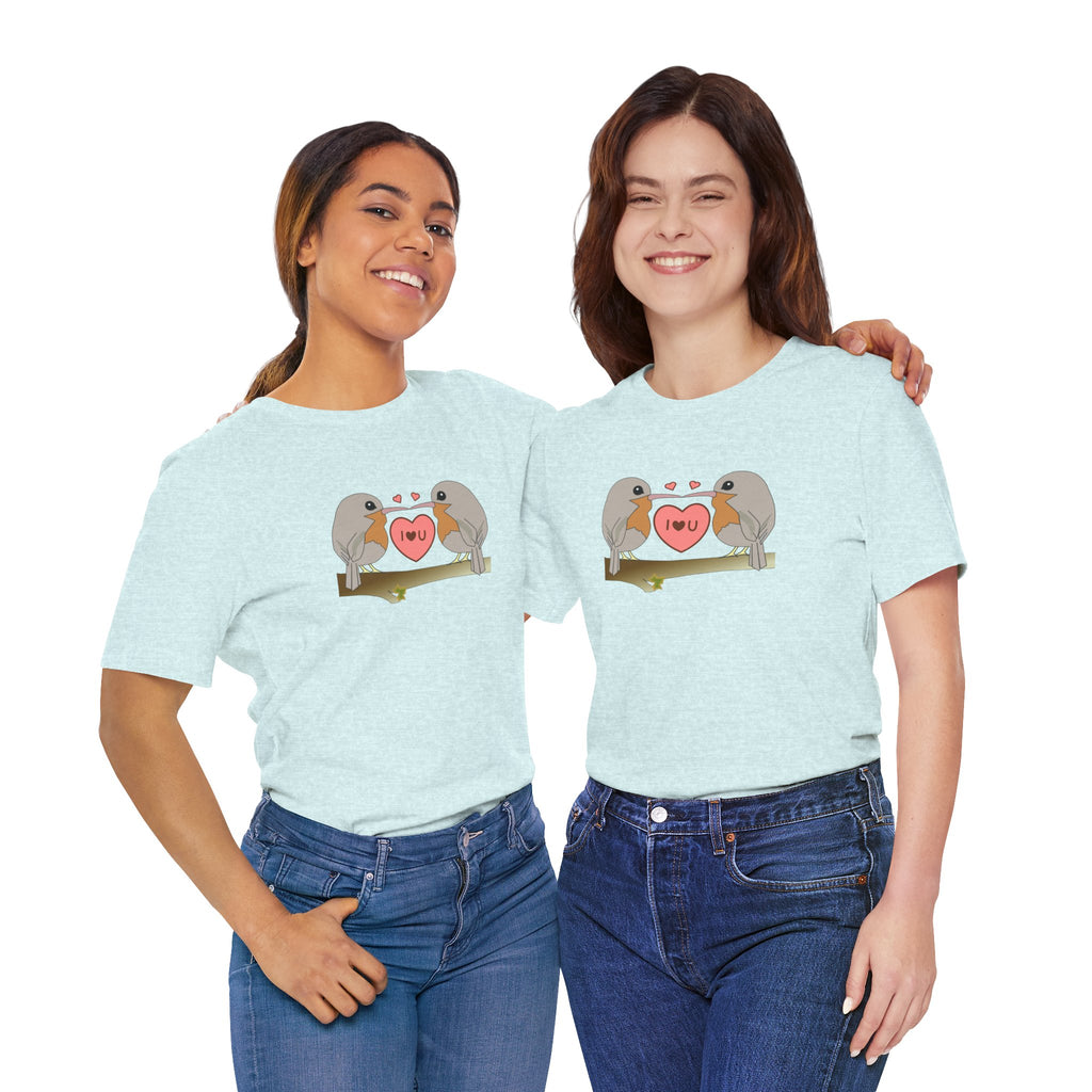 Robins in love Unisex Jersey Short Sleeve Tee