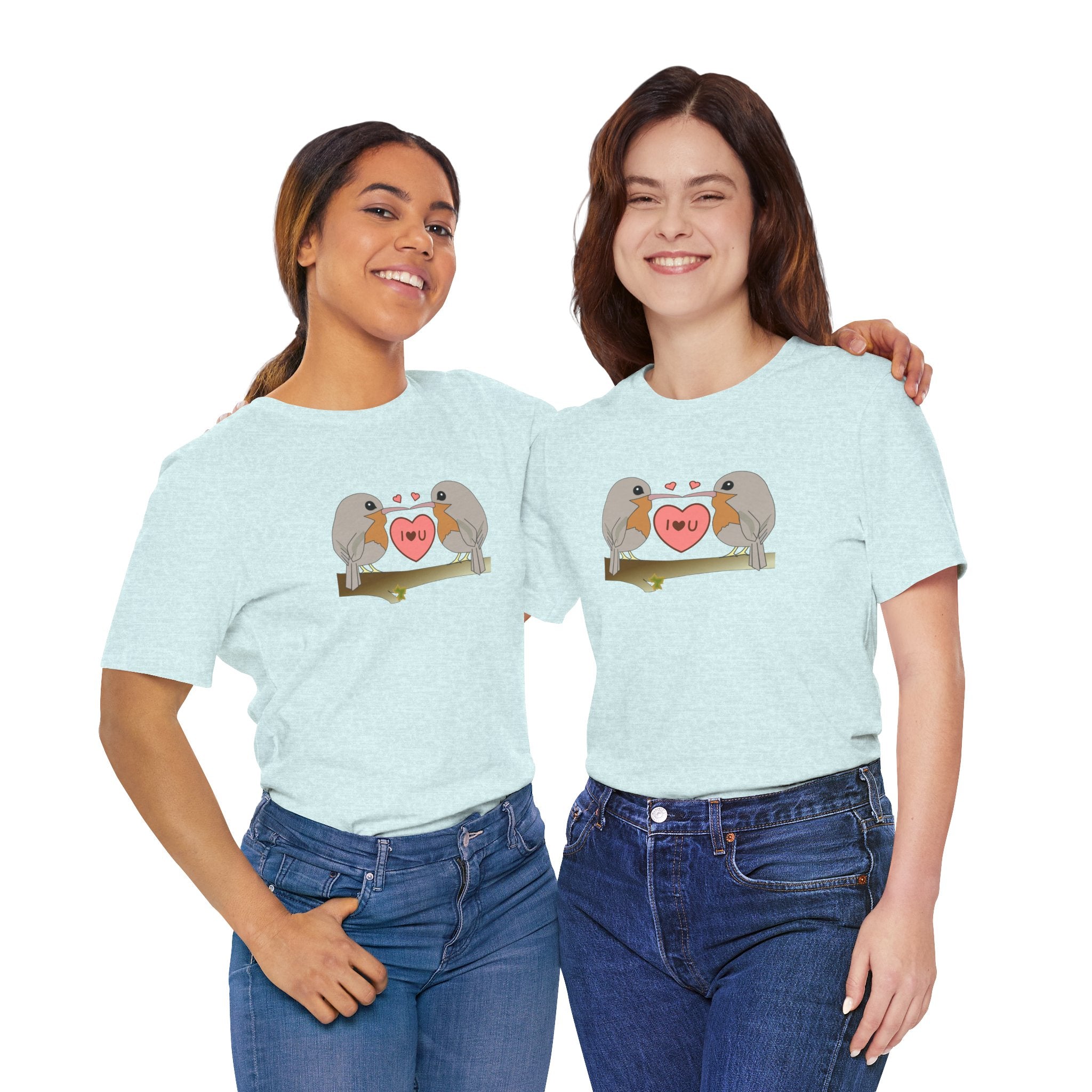 Robins in love Unisex Jersey Short Sleeve Tee