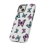 Butterfly Pattern White Background Tough Cases