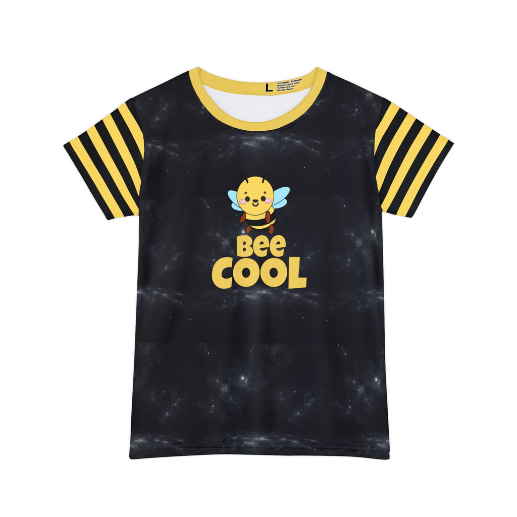 Kawaii Bee Cool Women's Short Sleeve Shirt - Cute Bee Design, Summer Top, Trendy Tee, Gift for Her, Graphic T-Shirt