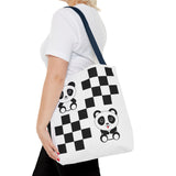 Kawaii Pandas Chessboard Tote Bag