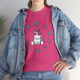 Kawaii Unicorn Butterflies Tee, Unicorn Lover Shirt, Cute Magical Animal Top, Fantasy Graphic Tee, Animal Lover Gift, Casual Cotton T-Shirt