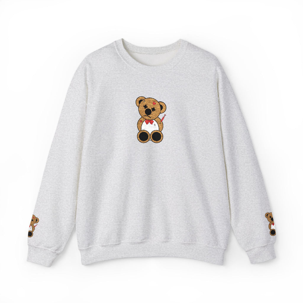 Embroidered Little Teddy Bear Crewneck Sweatshirt