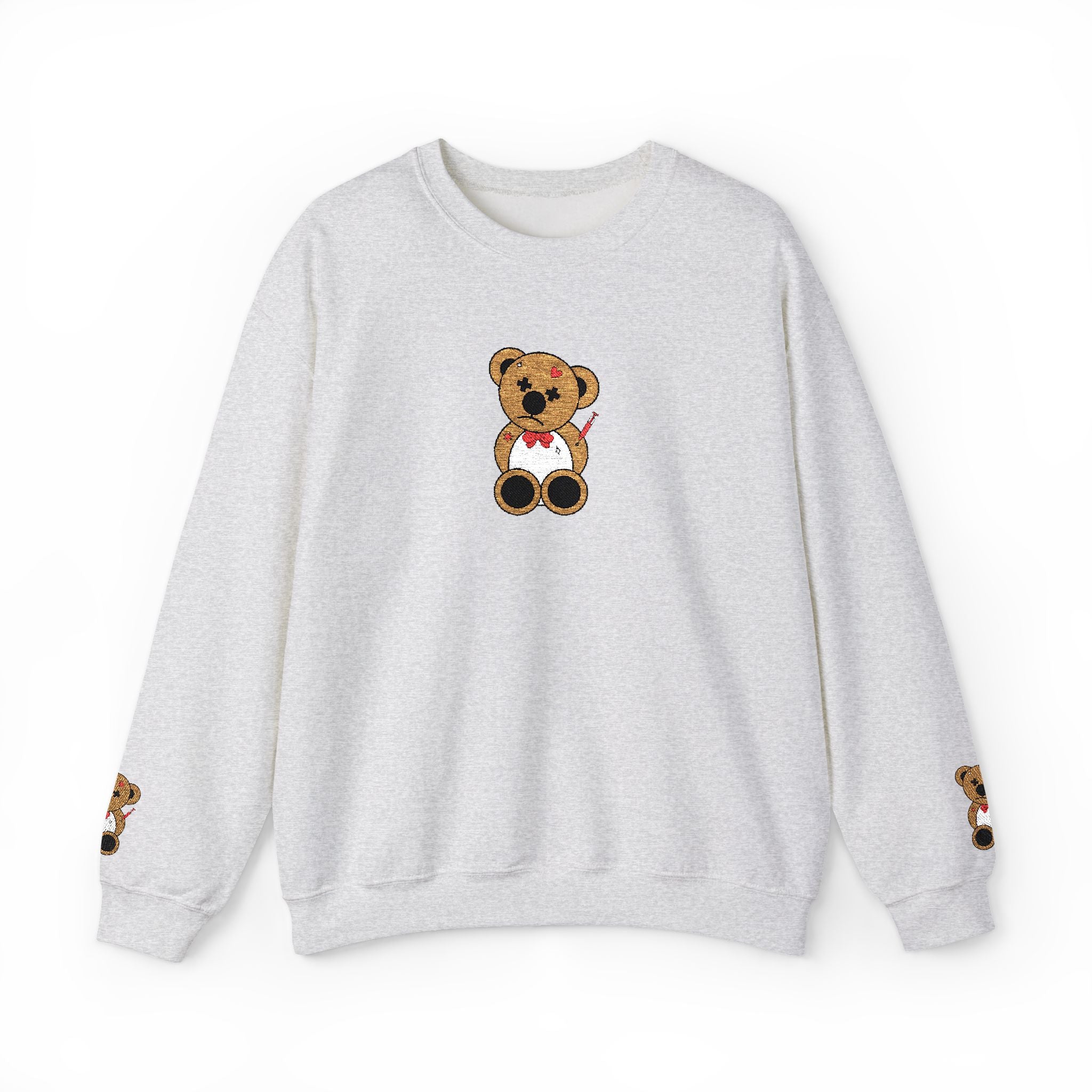 Embroidered Little Teddy Bear Crewneck Sweatshirt