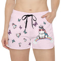Kawaii Unicorn Shorts for Women, Cute Butterfly Pink Lounge Shorts, Comfy Pajama Bottoms, Casual Summer Beachwear, Fun Sleepwear
