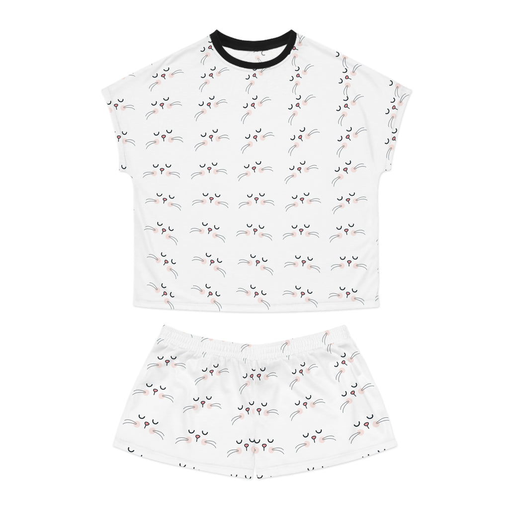 Sleepy Whiskers Pajama Set - Cute Pajama Set for Women - Short Pajamas - Sleepwear Set