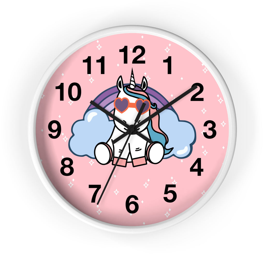Unicorn Rainbow Wall Clock, Magical Fantasy Decor, Cute Kids Room Clock, Colorful Nursery Art, Unique Gift for Unicorn Lover