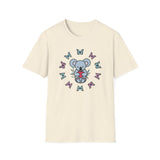 Koala Heart T-Shirt, Cute Animal Tee, Butterfly Graphic Shirt, Nature Lover Gift, Wildlife Lover Top