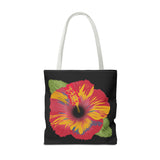 Poppy Tote Bag - Floral Canvas Shoulder Bag for Women, Flower Printed Grocery Tote, Reusable Shopping Handbag, Eco-Friendly Beach Bag, Gift