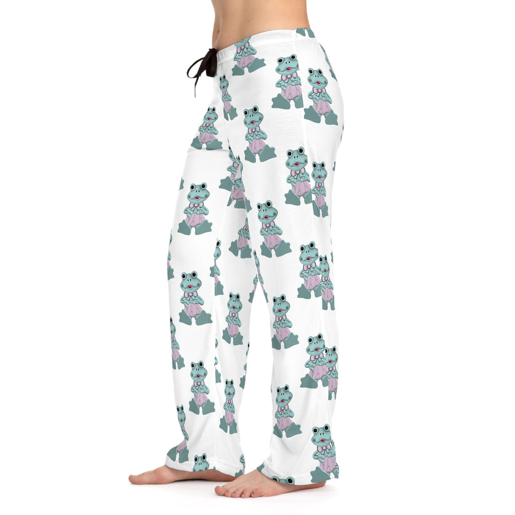 Pastel Frog Women's Pajama Pants, Cute Frog PJ Bottoms, Soft Lounge Sleepwear, Cozy Nightwear, Comfy Sleep Pants
