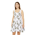 Cute Bear Skater Dress, Animal Lover Outfit, Women's A-Line Dress, Adorable Bear Print, Casual Summer Dress