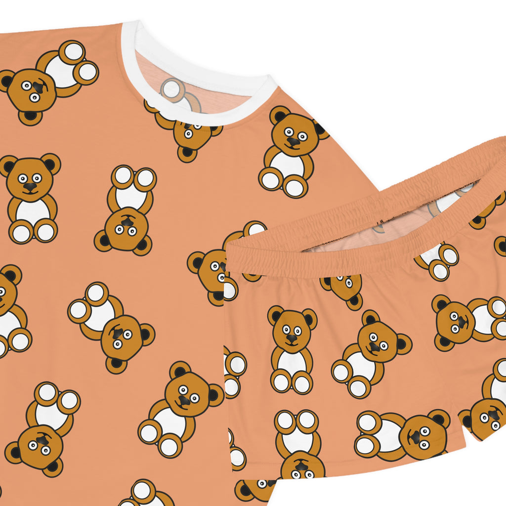 Cute Bears Pajama Set, Women's Sleepwear, Short PJs, Bear Lover Gift, Lounge Set