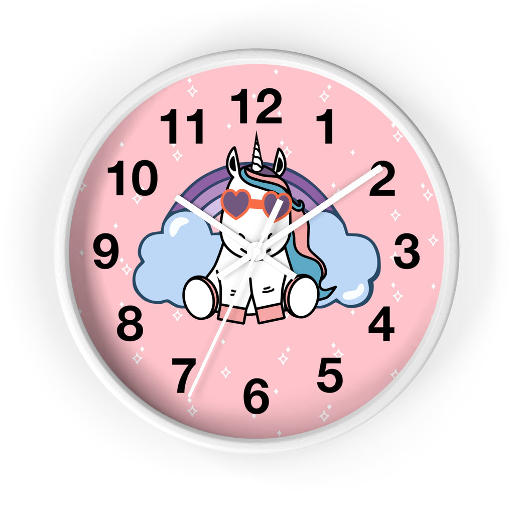 Unicorn Rainbow Wall Clock, Magical Fantasy Decor, Cute Kids Room Clock, Colorful Nursery Art, Unique Gift for Unicorn Lover
