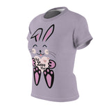 Kawaii Rabbit Face Women's Tee, Self Love Club, Cute Bunny T-Shirt, Graphic Print Shirt, Positive Vibes Clothing, Gift for Her