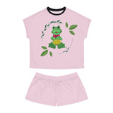 Frog Lady Pajama Set, Short Pajamas for Women, Cute Sleepwear, Loungewear Set, Fun Frog Design, Frog Lover Gift