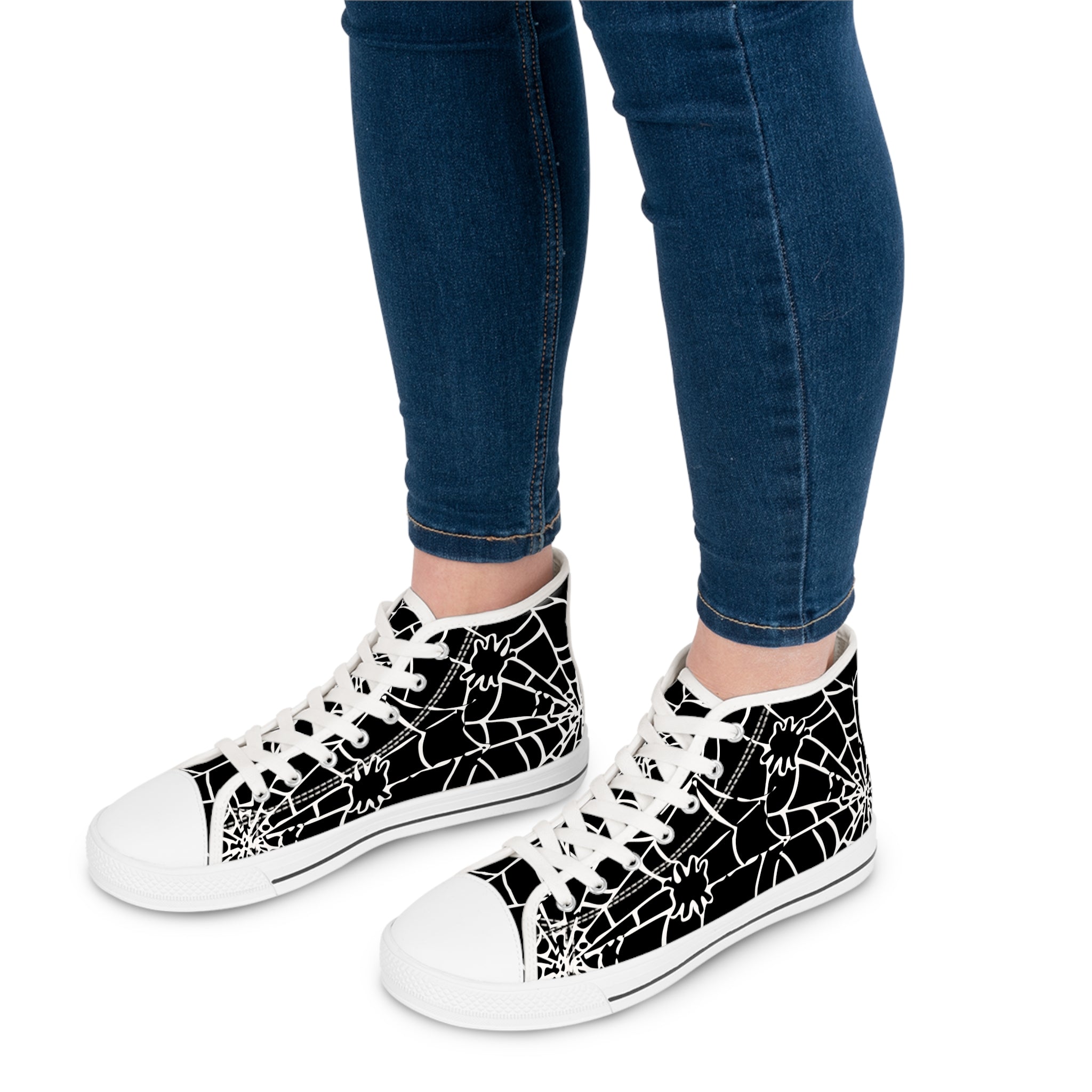 Spider Web High Top Sneakers