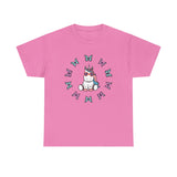 Kawaii Unicorn Butterflies Tee, Unicorn Lover Shirt, Cute Magical Animal Top, Fantasy Graphic Tee, Animal Lover Gift, Casual Cotton T-Shirt