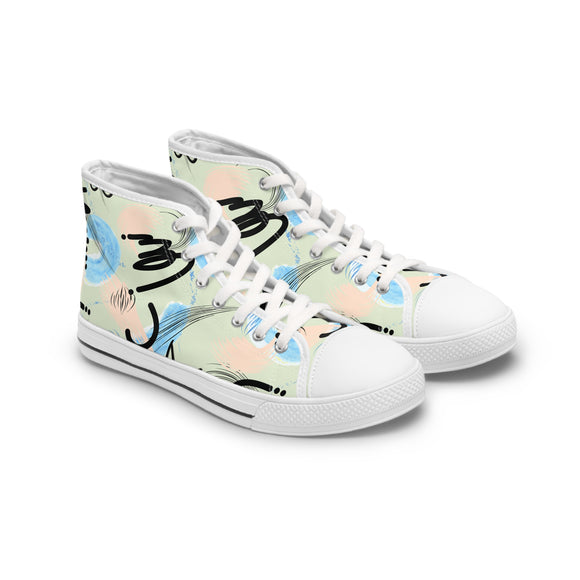 Abstract Art High Top Sneakers