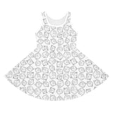 Poppy Pattern Sundress, Floral Girls Summer Dress, Sleeveless Kids Clothing, Children's Casual Wear, Flower Print Beach Dress