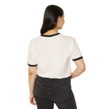 Kawaii Bear Face Cotton Ringer T-Shirt | Blush Bear Ringer Tee